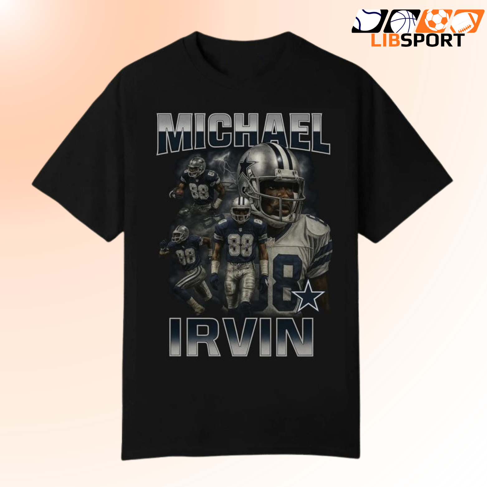 Michael Irvin Shirt, Dallas Cowboys Tee, Vintage Bootleg T-Shirt